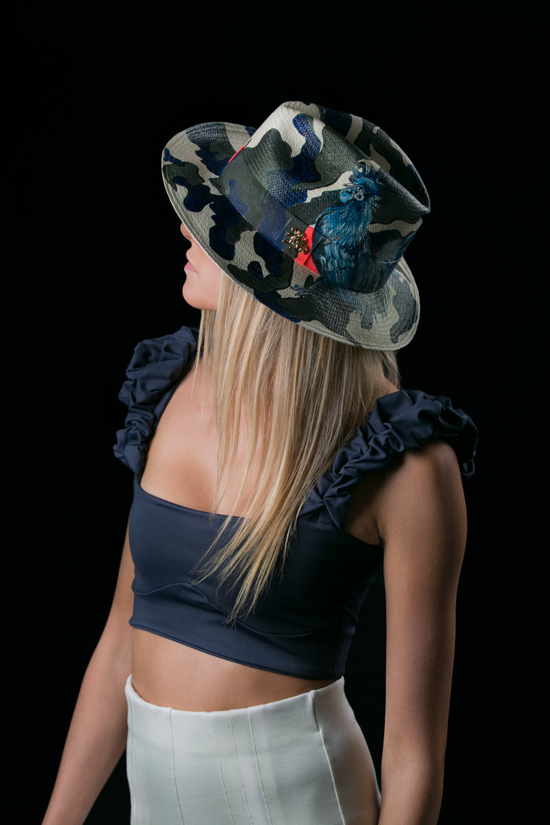 Panama Hat Claudio Camouflage - Qilin Brand