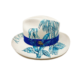 Panama Hat Toile du Jungle Turquoise - Size 56 - Qilin Brand