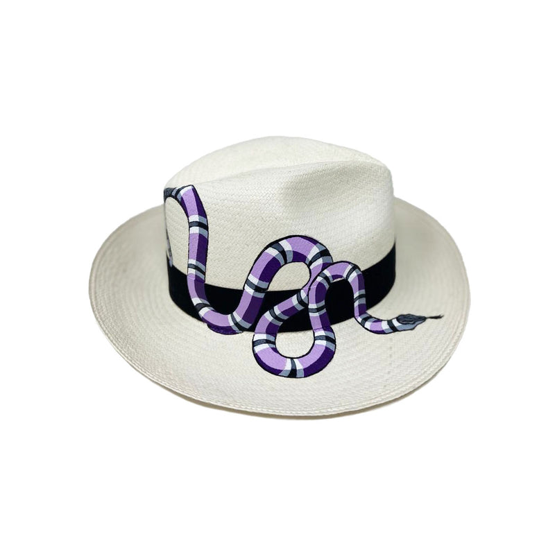 Panama Hat Purple snake - Qilin Brand