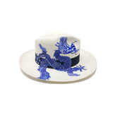 Panama Hat Dragon Blue - Size 56 - Qilin Brand