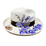 Panama Hat Two Tone Vintage Bouquet - Qilin Brand