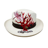 Panama Hat dragonfly and Coral - Qilin Brand