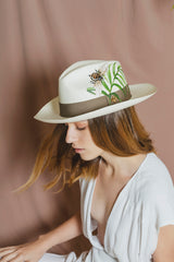 Panama Hat Golden Busy Bees - Qilin Brand