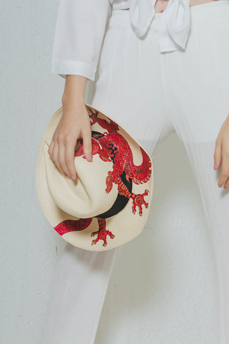Panama Hat Red Dragon - Qilin Brand