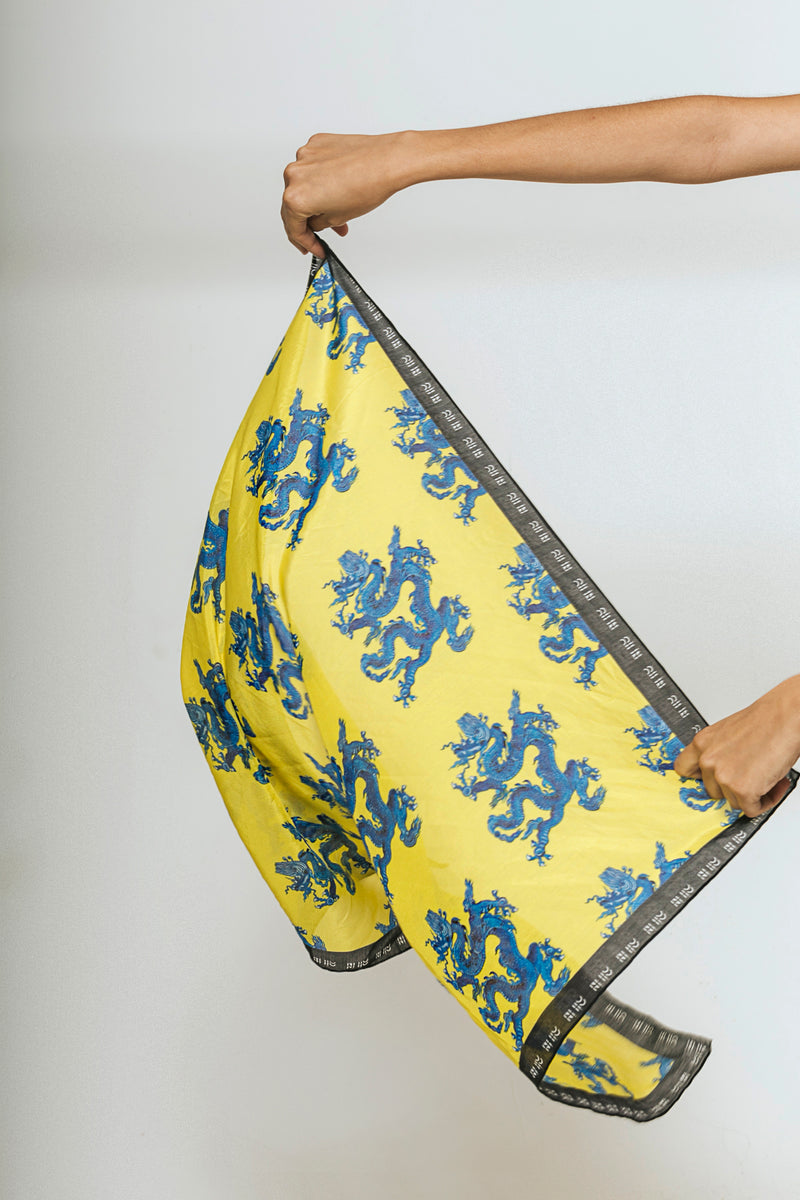 Qilin Scarf Dragon Yellow - Qilin Brand