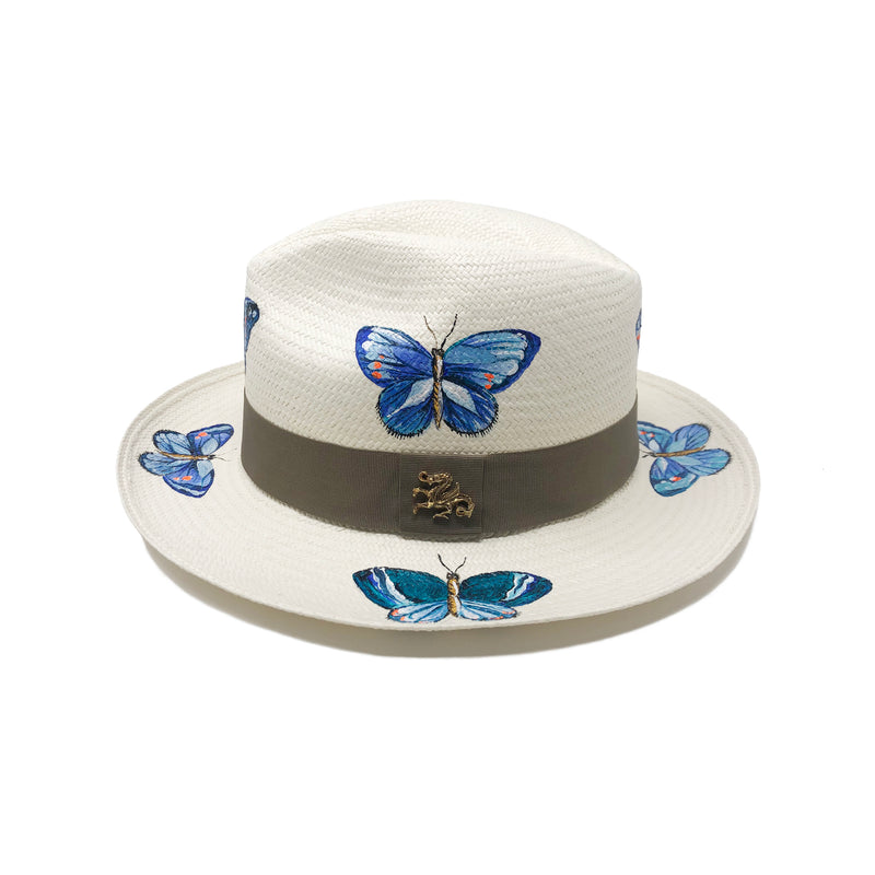 Panama Hat Blue Butterflies - Qilin Brand
