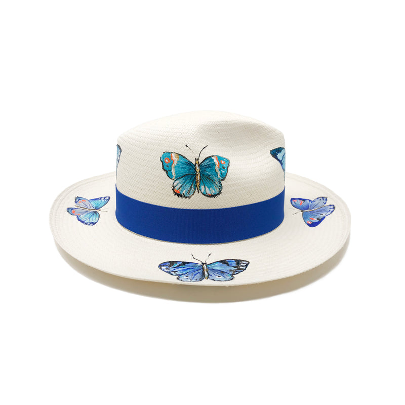 Panama Hat Blue Butterflies - Qilin Brand