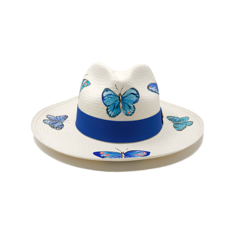Panama Hat Blue Butterflies - Qilin Brand
