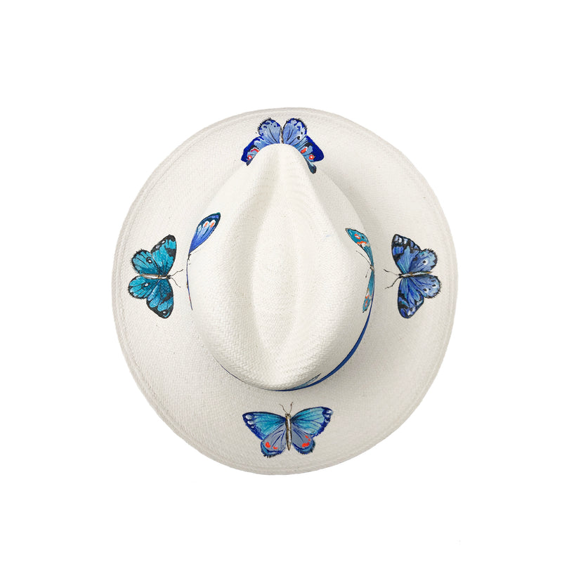Panama Hat Blue Butterflies - Qilin Brand