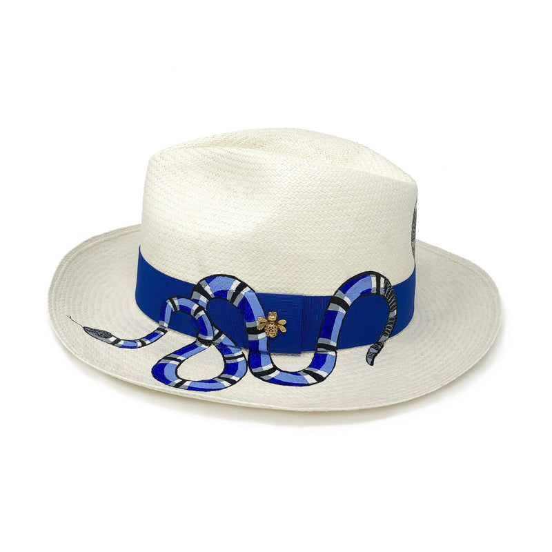 Panama Hat Blue Snake - Qilin Brand