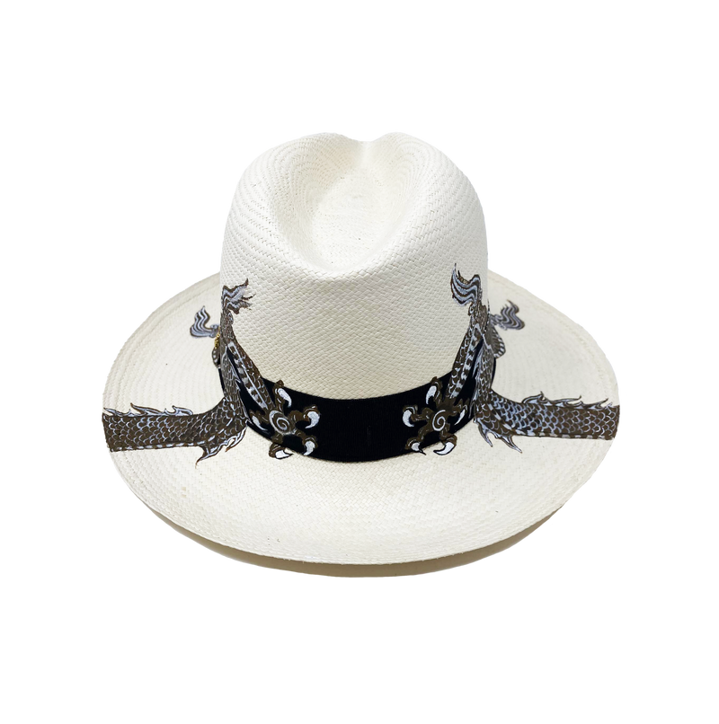Panama Hat Dragon Sepia - Size 56 - Qilin Brand