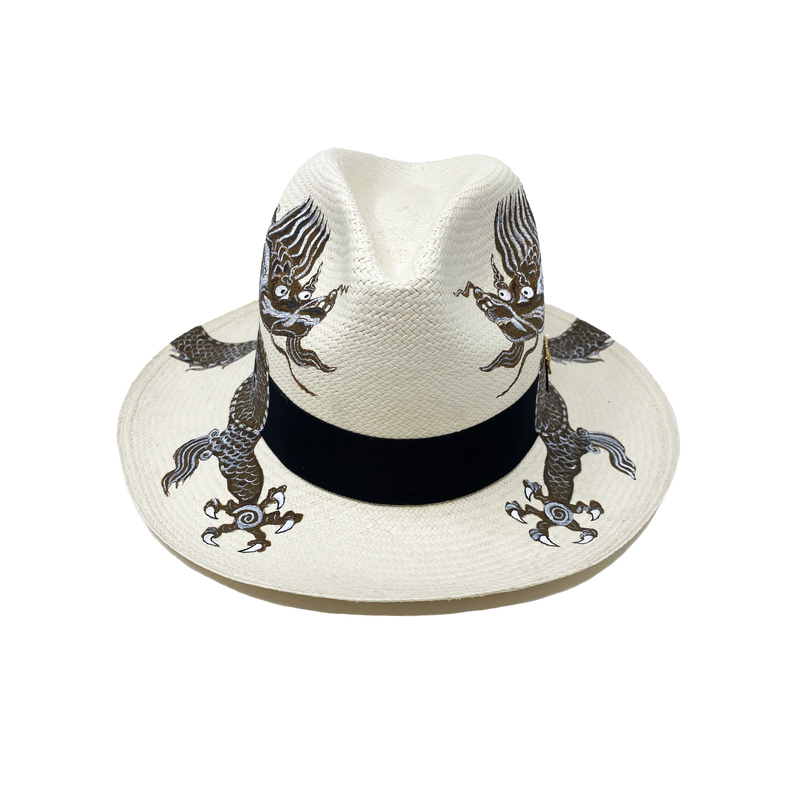 Panama Hat Dragon Sepia - Qilin Brand