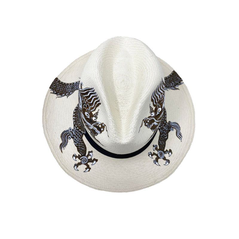Panama Hat Dragon Sepia - Size 56 - Qilin Brand