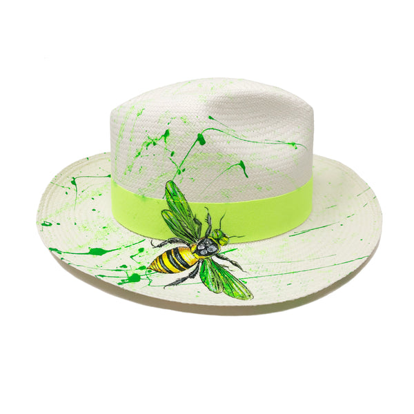 Panama Hat Neon Bee Splash - Qilin Brand
