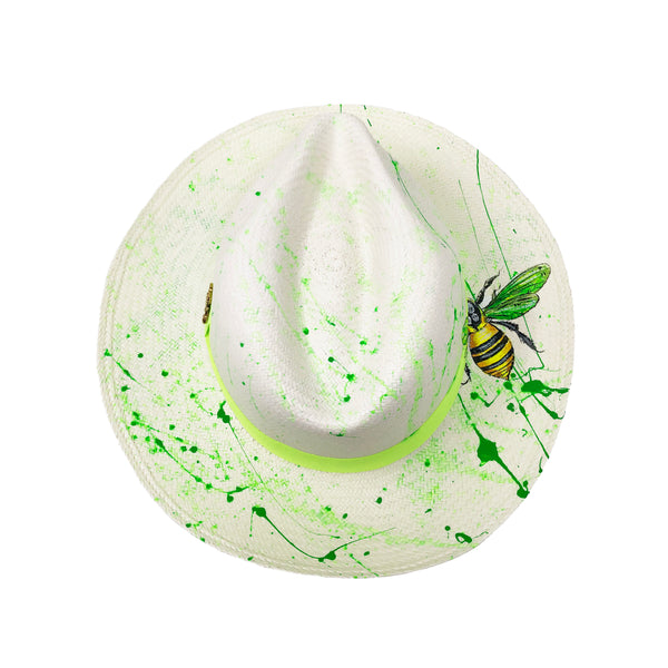 Panama Hat Neon Bee Splash - Qilin Brand