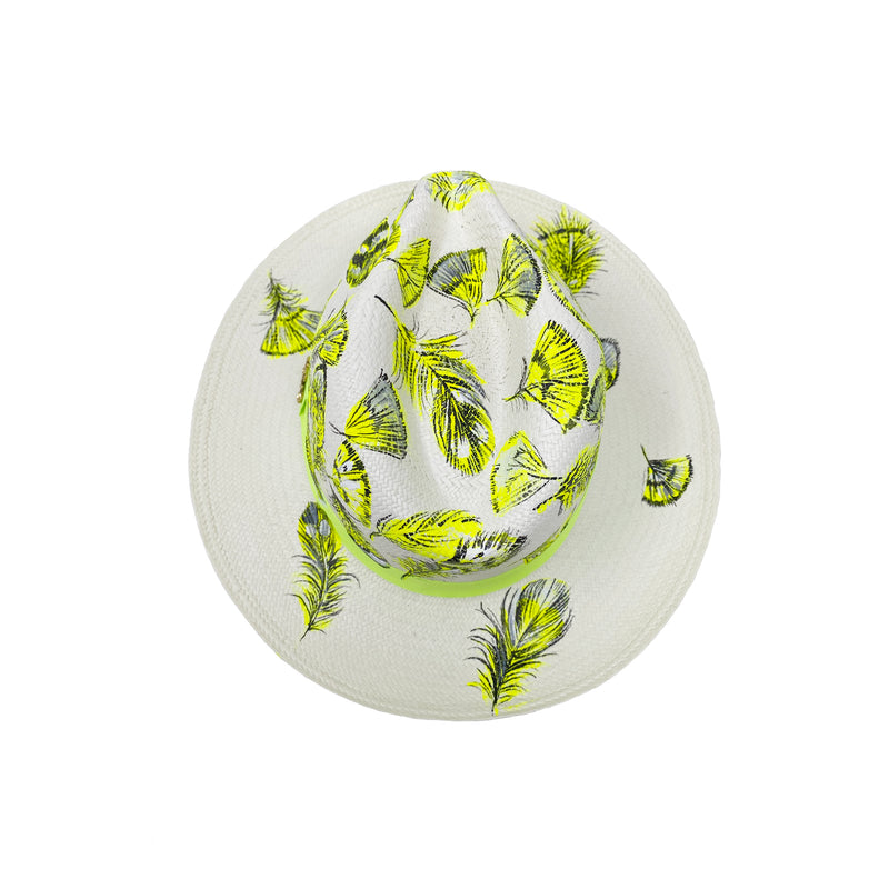 Panama Hat Neon Feathers - Qilin Brand