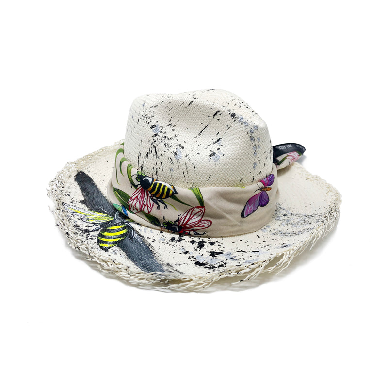 Panama Hat Frayed Splash - Qilin Brand