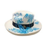 Panama Hat Toile du Jungle Turquoise - Qilin Brand