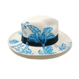Panama Hat Toile du Jungle Turquoise - Qilin Brand