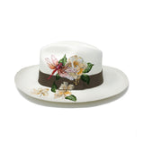 Panama Hat White Gardenias - Qilin Brand